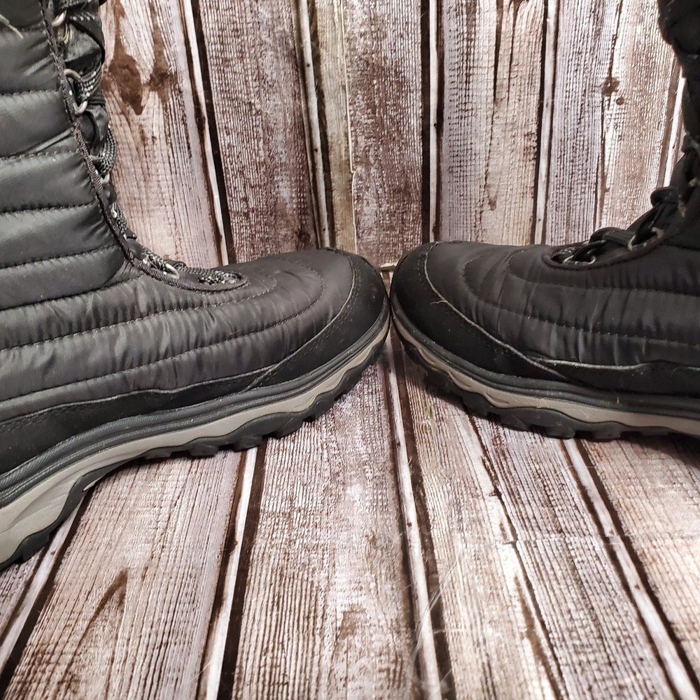 Women's Eddie Bauer Snow Boots Black Waterproof Vibram Sole High Top Size 8 - Picture 7 of 11